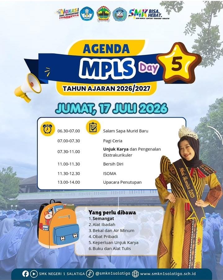 MPLS Ramah SMK Negeri 1 Salatiga 2026 Resmi Ditutup, Peserta Didik Baru Siap Memulai Pembelajaran
