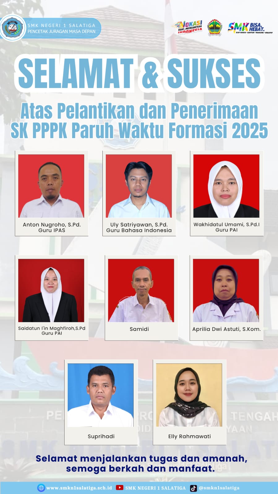Selamat atas Pelantikan dan Penerimaan SK PPPK Paruh Waktu Formasi 2025